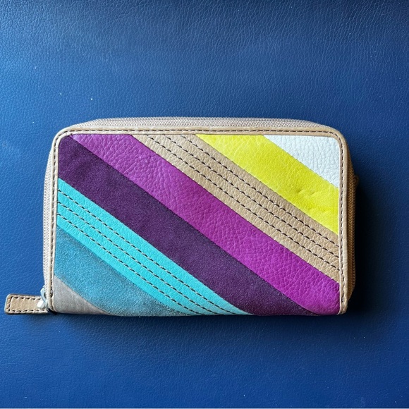 Fossil Handbags - Fossil Leather Color Block Wallet